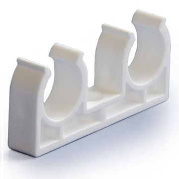 Двойное крепление Политэк 32 мм полипропиленовое