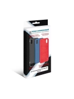 Силиконовый чехол с микрофиброй для Samsung Galaxy A72 blue DF