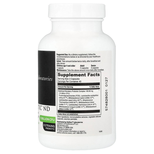 DaVinci Laboratories, Mega Probiotic™ ND, 120 капсул