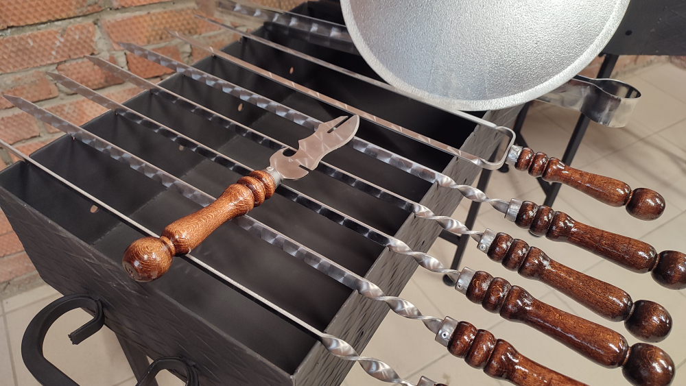 Mангал 3 мм c печкой 2 в 1