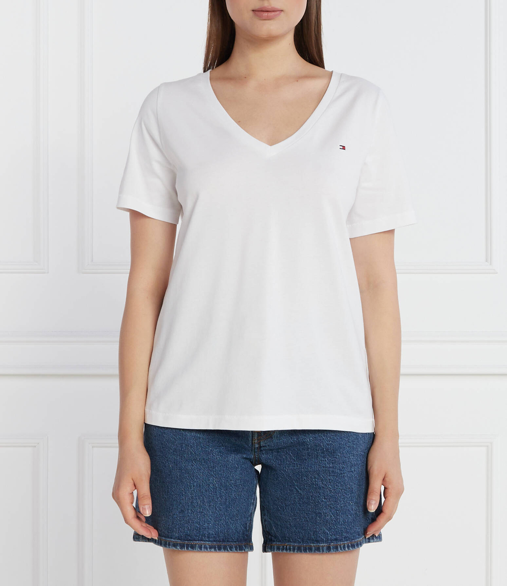 Футболка MODERN REGULAR V-NK SS Tommy Hilfiger - белый(WW0WW39781)
