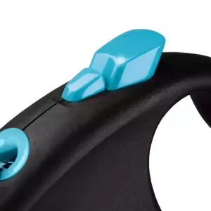Поводок-рулетка Flexi Black Design XS (до 8 кг) 3 м трос черный/голубой