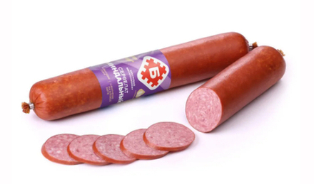 Колбаса варено-копченая "Сервелат Миндальный" Брестский МК