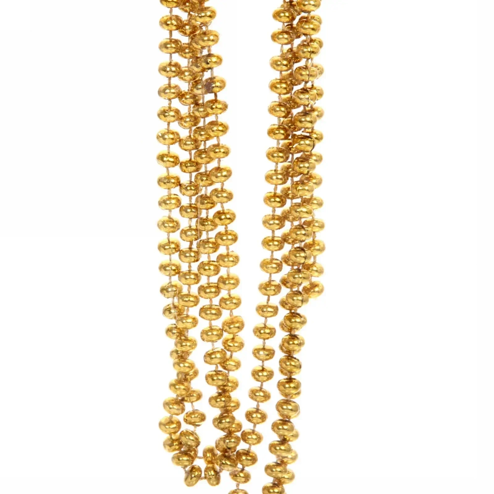 Бусы на ёлку 2,0 м «Жемчуг» 0,68 см, Золото