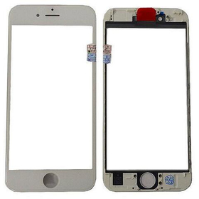 Стекло для iPhone 6S в сборе с рамкой и OCA пленкой Белый