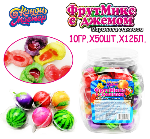 Маpмелад Фрутмикс джемом 10г 12*50 В ФОРМЕ ФРУКТОВ