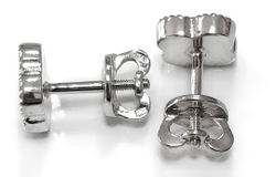 Ювелирные серьги-пусеты из серебра