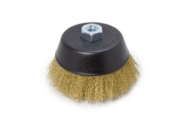 Кордщетка чашеобразная латунная для УШМ 125мм (М14) Forsage F-BWC005