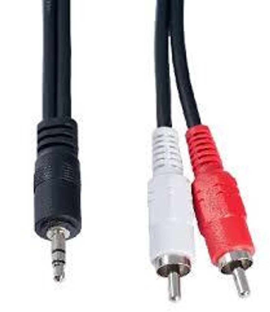 Кабель 3.5 Jack (M) - 2xRCA (M) PERFEO 1.5m