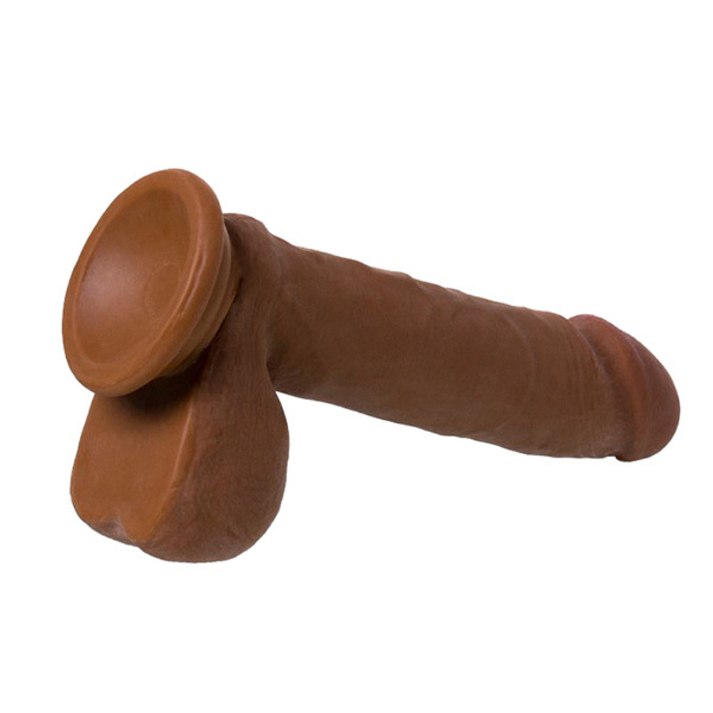 Коричневый фаллоимитатор-реалистик 21см ToyFa RealStick Elite Mulatto Mr Gomez 982102-1