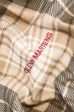 H&M - Glenn Martens Толстовка с капюшоном в клетку, бежевый