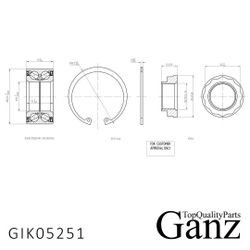 Подшипник ступицы задний BMW 1(E81/82/87) 3 (E90) GANZ GIK05251