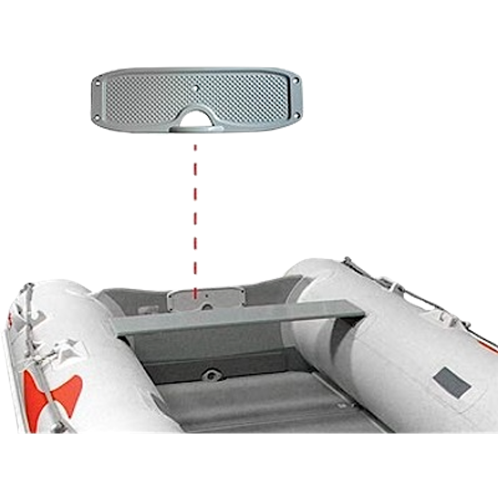 Накладка на транец Badger Регулируемая DJ1202_New Металл Серая 305х120х25мм Предняя