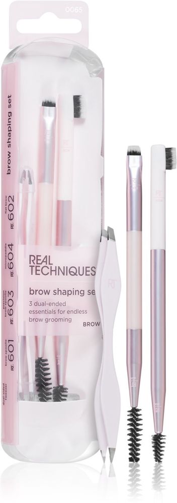 Real Techniques RT 601 brush for eyebrows + RT 602 eyebrow brush + RT 603 Mini brush for eyebrows + RT 604 Micropaddle brush Original Collection Brow