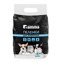Пеленки для животных, 600*600мм (уп.5шт.)