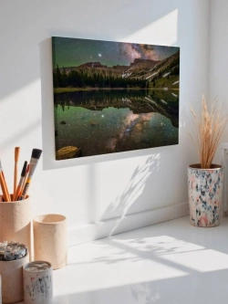 Картина на стену 40 X 50 Горы со звездным небом