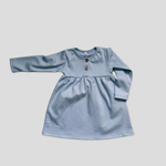 Платье на пуговицах из органического хлопка в нежно-голубом оттенке