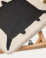 Стул Timons из бежевой синели из массива дуба с натуральной отделкой FSC Mix Credit