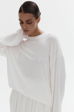 Тонкий трикотажный лонгслив с шерстью