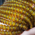 Стеклянный рондель, бусина проставка, цвет янтарный, р-р 8×4мм, цена за набор 20 шт