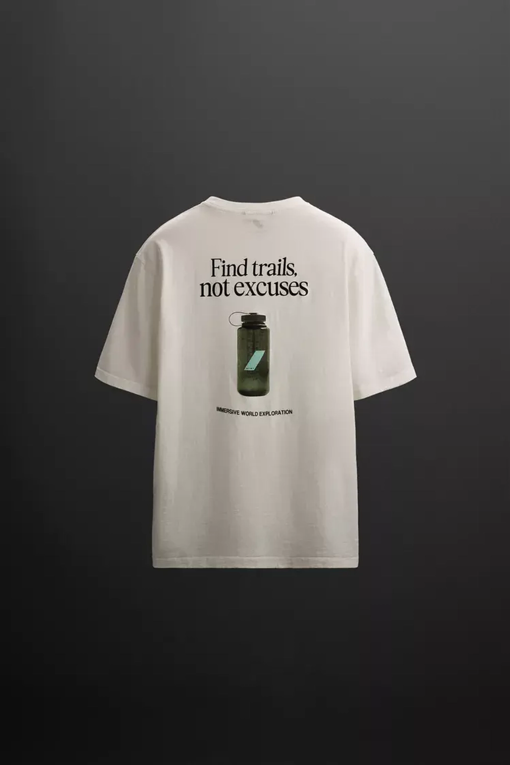 ZARA ФУТБОЛКА С ПРИНТОМ NALGENE ®, БЕЛЫЙ