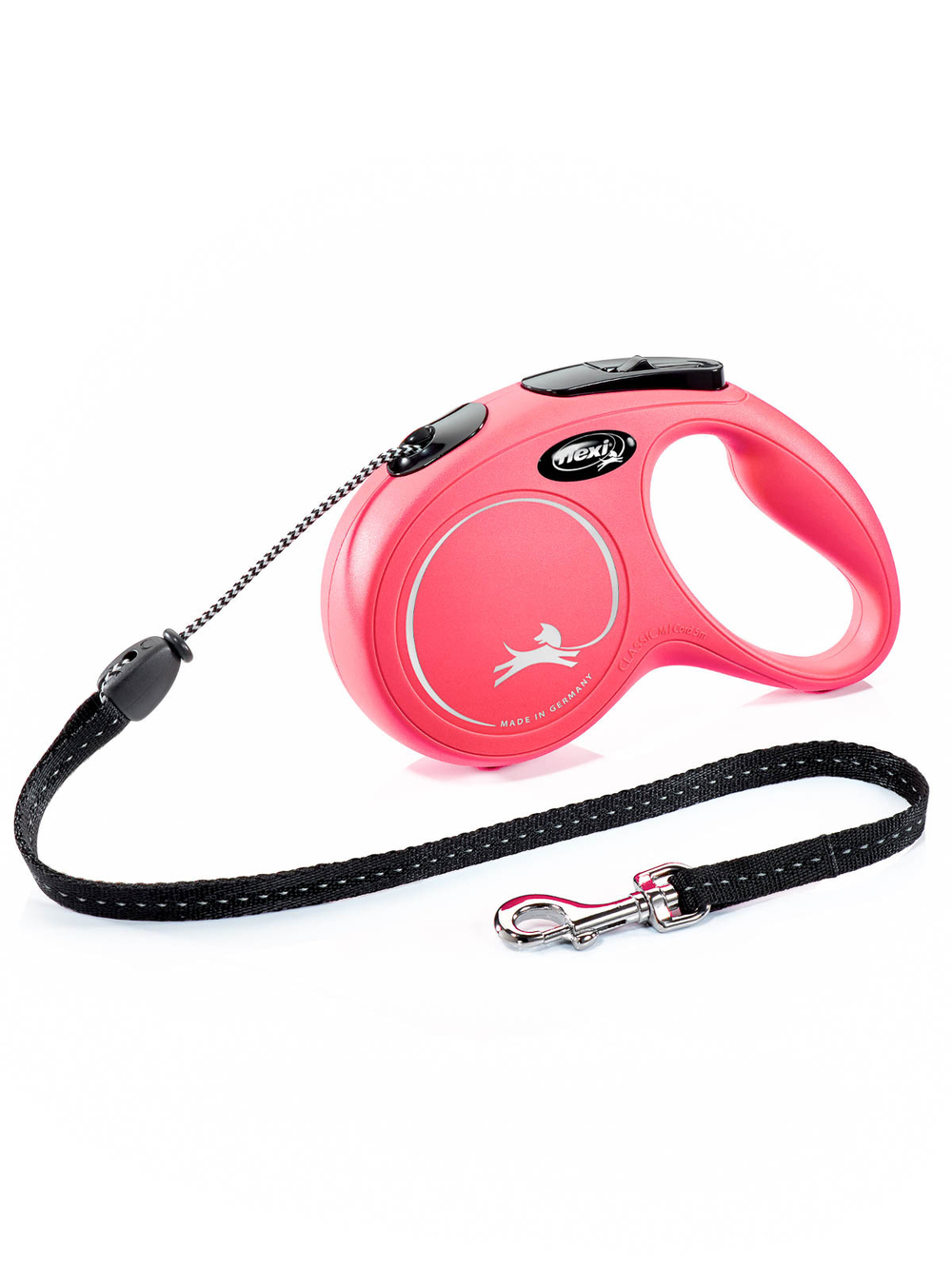 Поводок-рулетка Flexi New Classic S. Трос 5 м. для собак до 20 кг. Красный