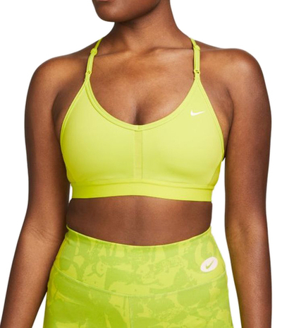 ТОП теннисный Nike Indy Bra V-Neck W - atomic green/atomic green/white