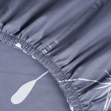 Простыня на резинке  Fiori 1,  180x200х30 , ранфорс  DOMTEKC