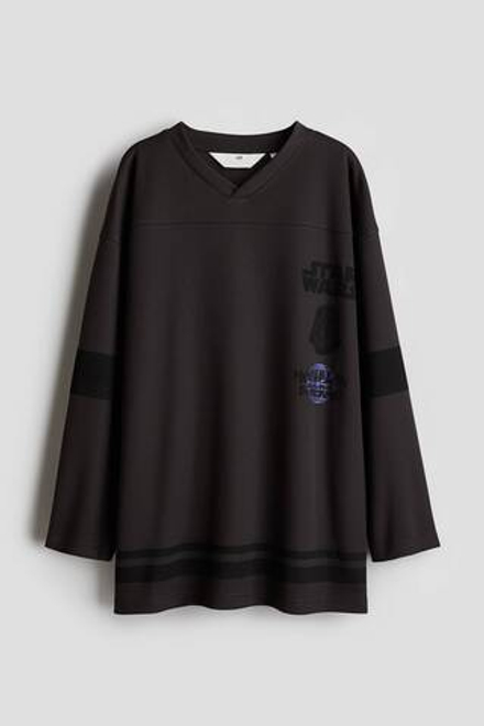H&M Футболка свободного кроя, черный