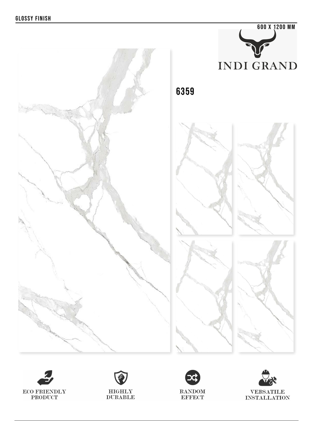 Керамогранит glossy №4 , 60х120, 6359