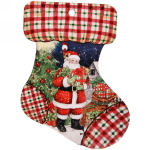 Подставка под горячее керамика «Носок» 18*24см Дед Мороз с подарком