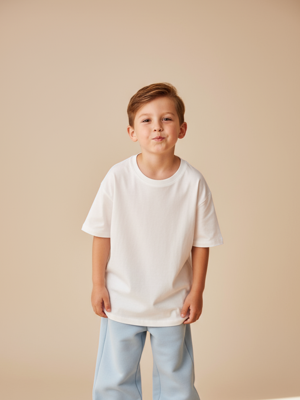 Джоггеры Line свободного кроя голубой