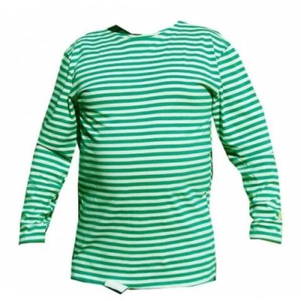 Тельняшка зеленая с длинным рукавом