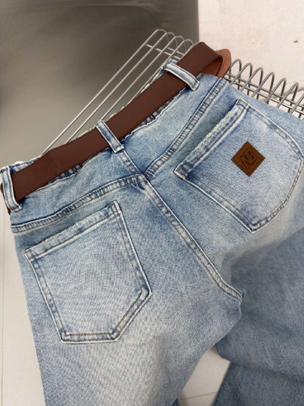 Брюки джинсовые женские артикул 8738 цвет "голубой"