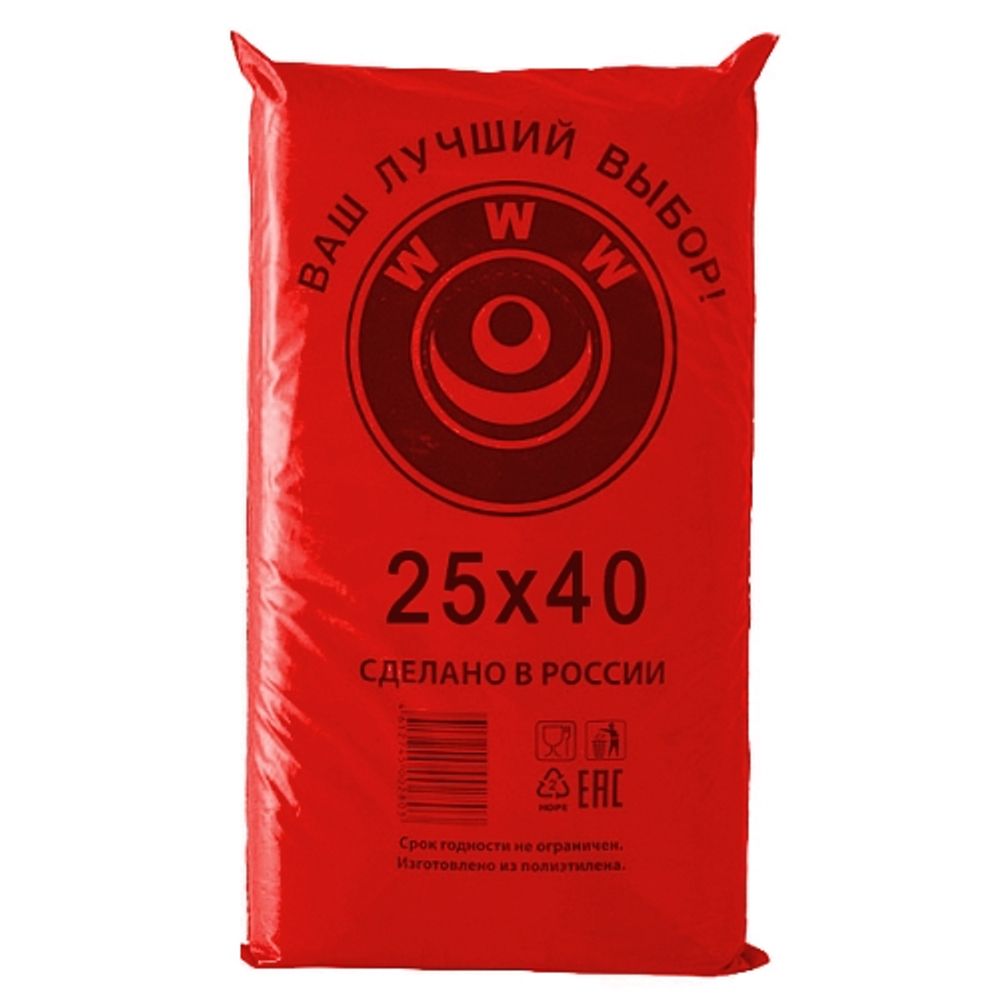 Пакеты фасовочные ПНД 25x40см 7мкм в пластах (1/10шт)