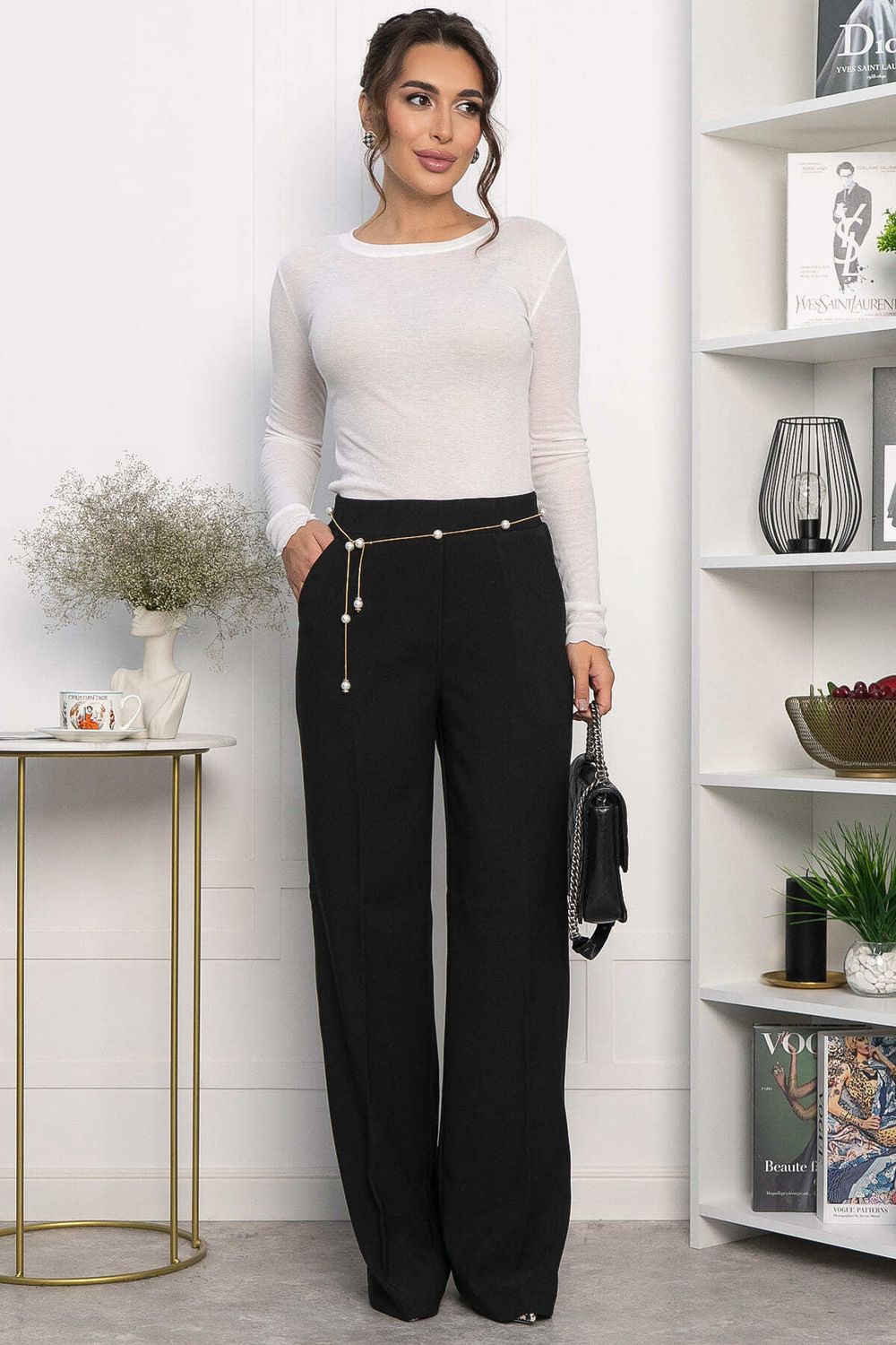 Брюки на резинке Лавриона (черные) Б14262-18М LT Collection