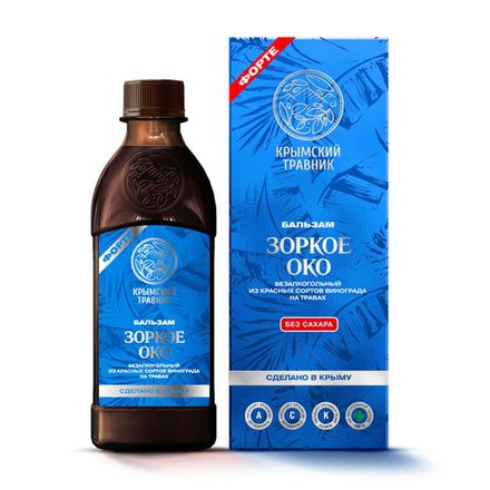 Бальзам безалкогольный "Зоркое око" из красных сортов винограда на травах