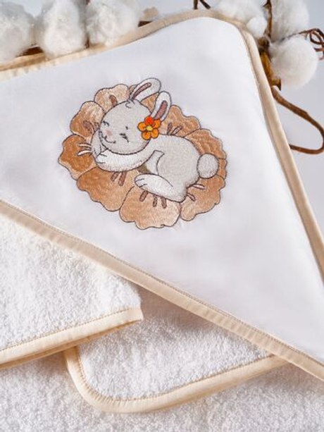 Набор полотенец для новорожденных Claire Batiste Atelier Зайчик на цветке