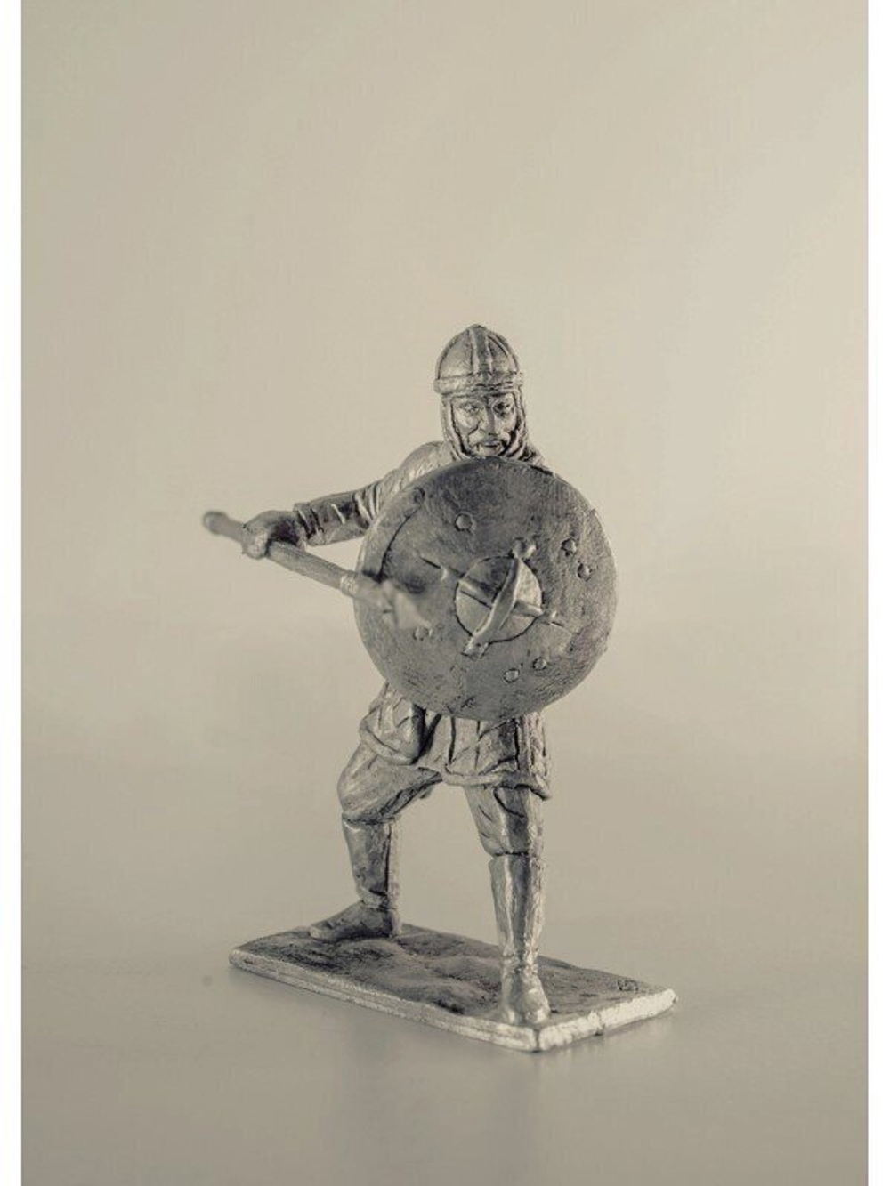 Оловянный солдатик Ополченец легковооруженный с копьем