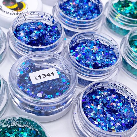 1341 Шестигранники микс "Диско соты" 2 г