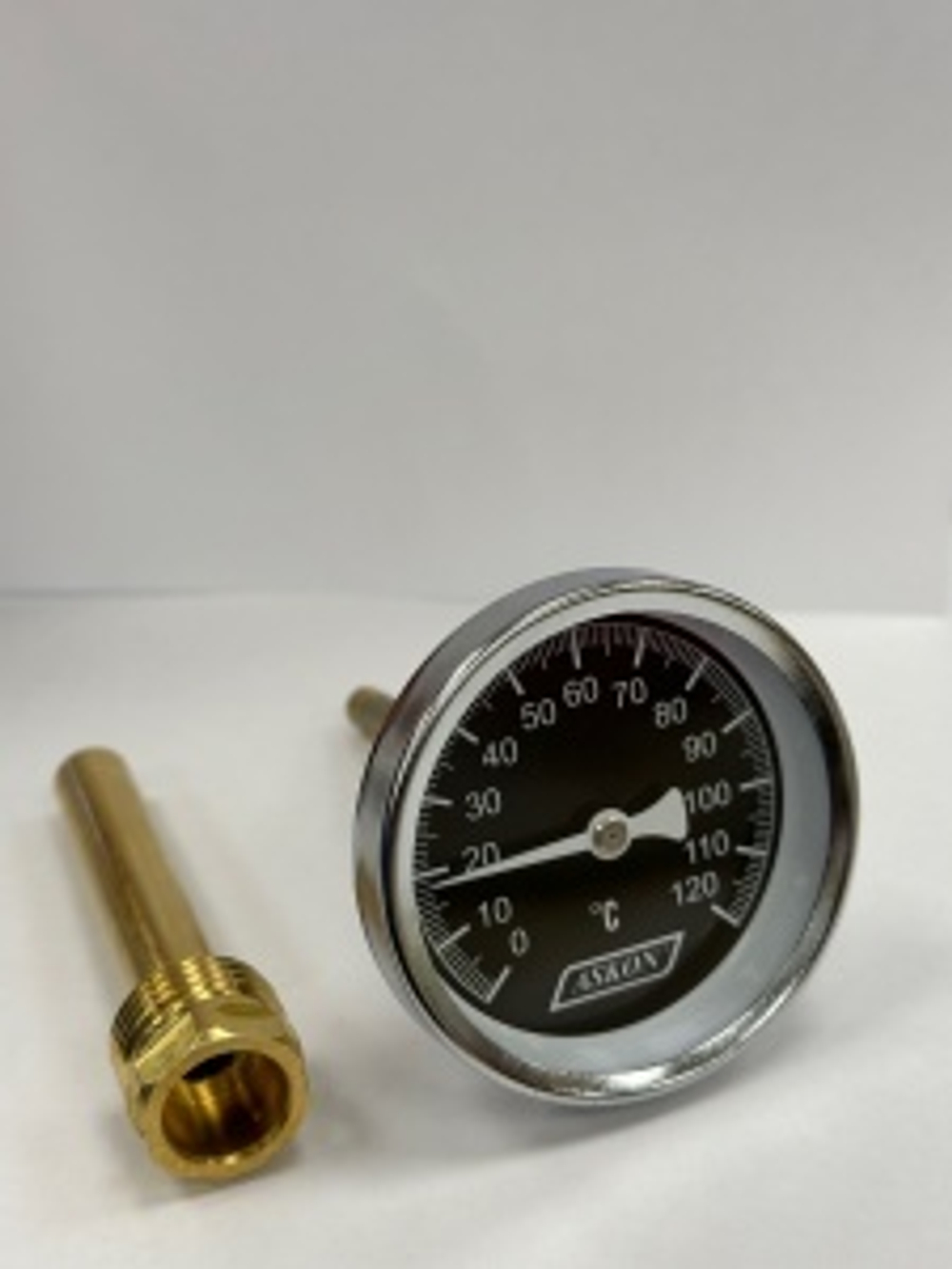 Термометр  аксиальный с погружной гильзой 63/80/120 "ASKON" 1/14