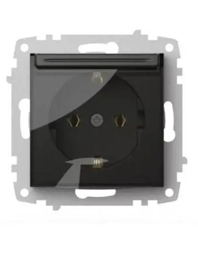 Механизм розетки Zena с заземлением и крышкой