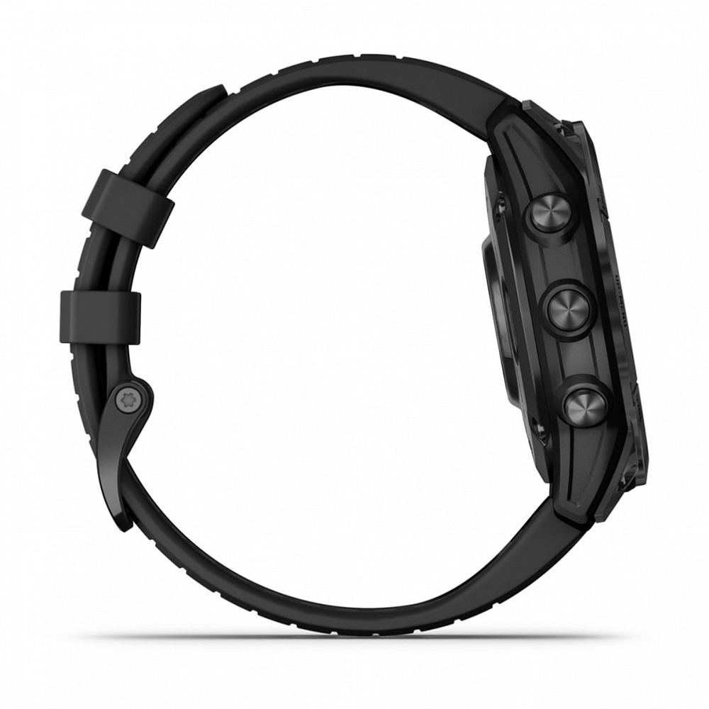 Умные часы Garmin Fenix 7 Pro Solar Edition серый с черным ремешком