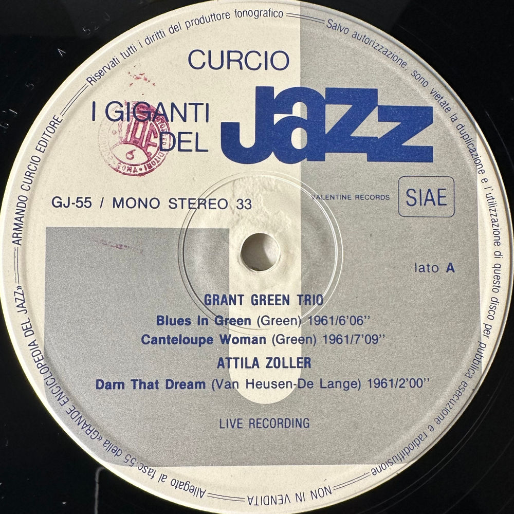 Giganti Del Jazz Vol. 55 - Grant Green, Kenny Burrell, Billy Taylor, Attila Zoller (Италия 1981г.)