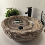 Каменная раковина из оникса Erozy Grey EO-04291 (53*43*16) 0156 из натурального камня