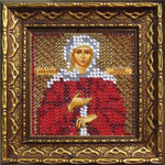 Тема: Религия, иконы, святые¶Техника: Вышивание бисером¶Размер: 6,5х6,5см (в рамке10,5х10,5 см)¶Осно
