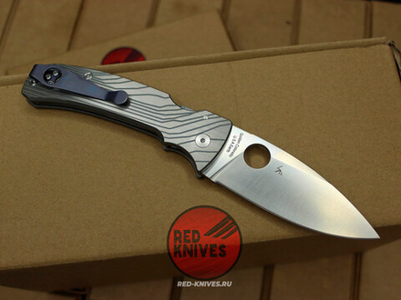 Нож Spyderco Bodacious Titanium Custom А+++ - клинок сатин, клипса титан