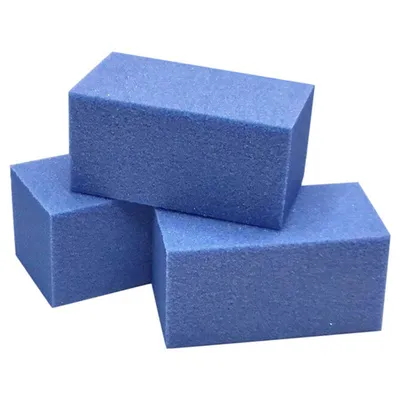 Баф прямоугольный (5см_2,5см) голубой, упаковка 20 штук