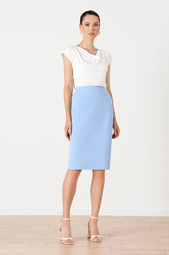 4882 Юбка женская (голубой меланж)
