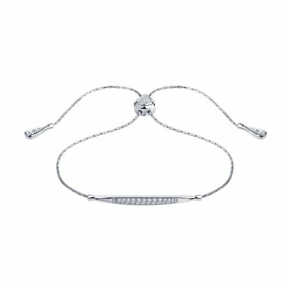 Браслет из серебра с фианитами Swarovski